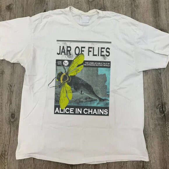 Vintage 90s Alice In Chains Jar of Flies T-Shirt Band Rock Music unisex tee - Picture 2 of 4